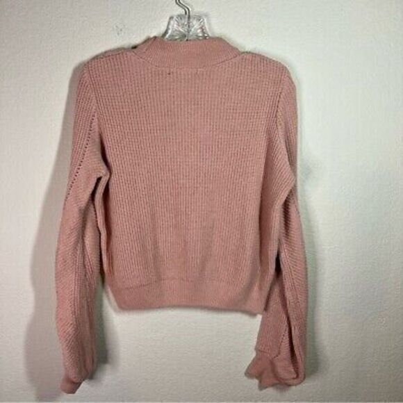 Primark womens pink cropped balloon sleeve sweater size small - Picture 2 of 5